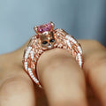 Creative Valentine Gift Ring kull Ring Rose Gold Diamond Ring