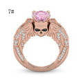 Creative Valentine Gift Ring kull Ring Rose Gold Diamond Ring
