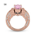 Creative Valentine Gift Ring kull Ring Rose Gold Diamond Ring