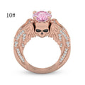 Creative Valentine Gift Ring kull Ring Rose Gold Diamond Ring