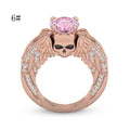Creative Valentine Gift Ring kull Ring Rose Gold Diamond Ring